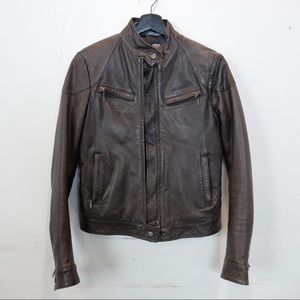 Brema Lambskin Moto Jacket Made in Italy
